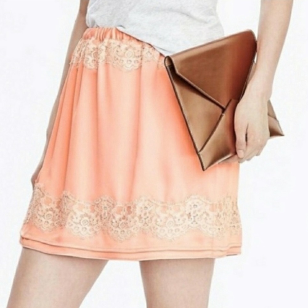 Banana Republic peach mini skirt